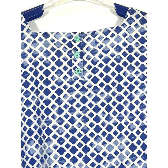 Matilda Jane Adventure Begins Womens Wandering Waters Top Blue Smocked Small - Picture 8 of 12